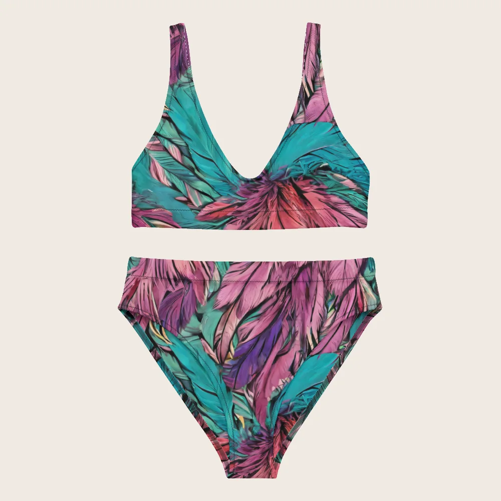 High-Waisted Bikini on model