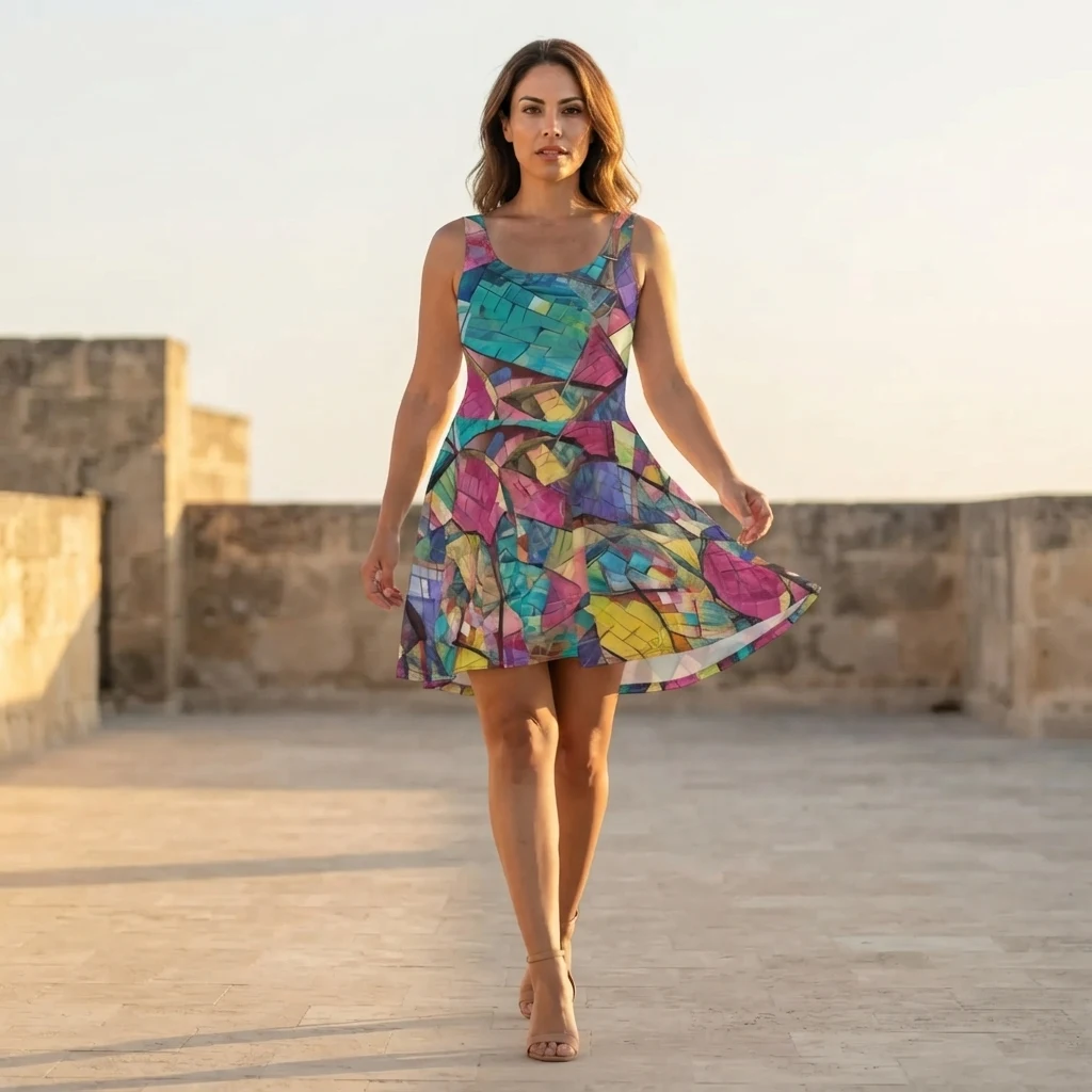 Skater Dress on model