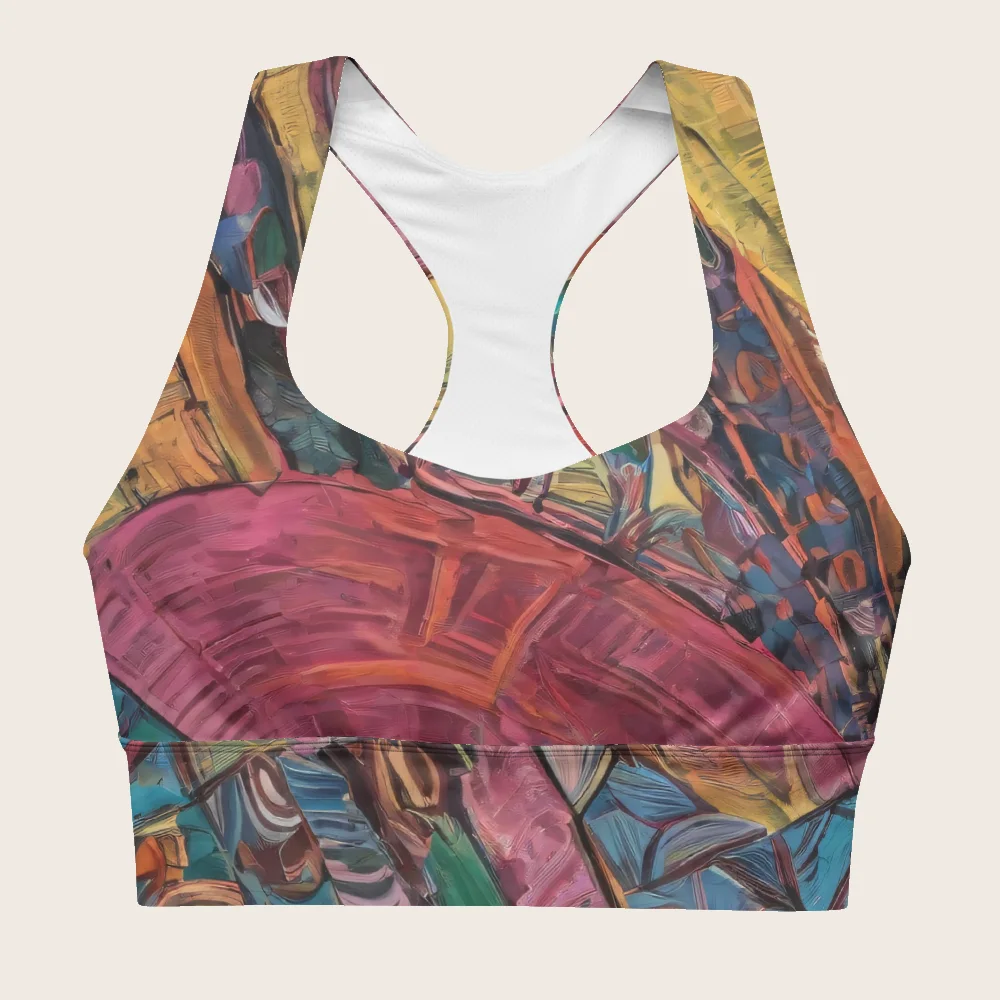 Longline Sports Bra on model