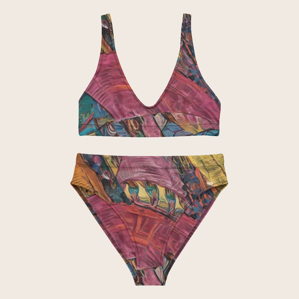 High-Waisted Bikini on model