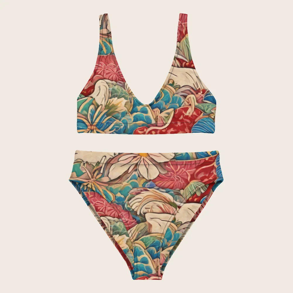 High-Waisted Bikini on model