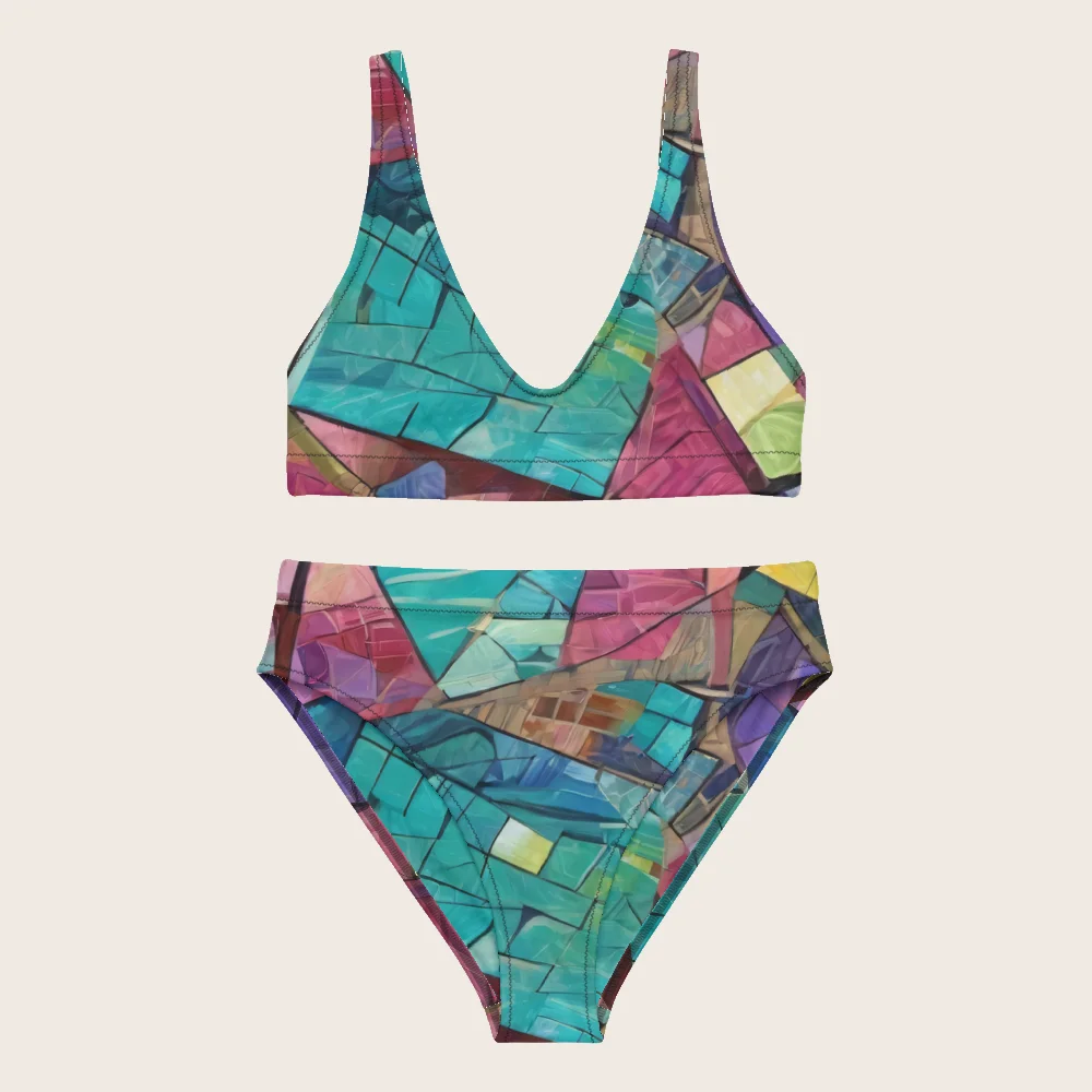High-Waisted Bikini on model