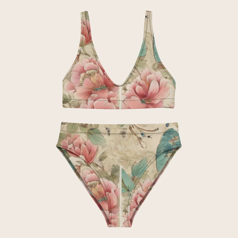 High-Waisted Bikini on model