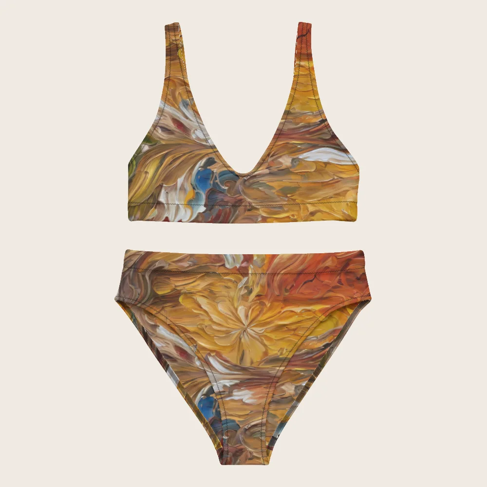 High-Waisted Bikini on model