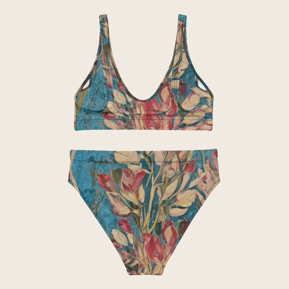 High-Waisted Bikini on model