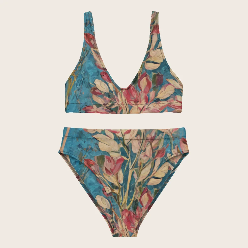 High-Waisted Bikini on model