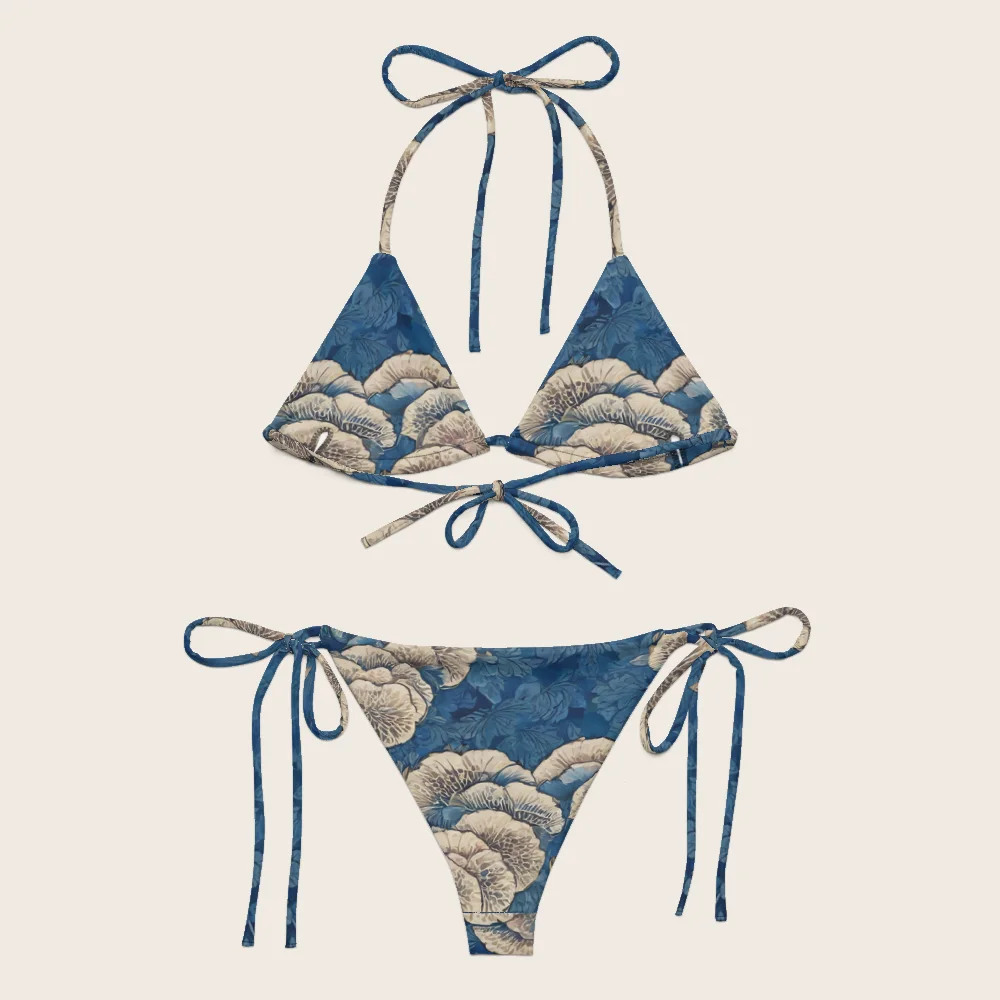 String Bikini on model