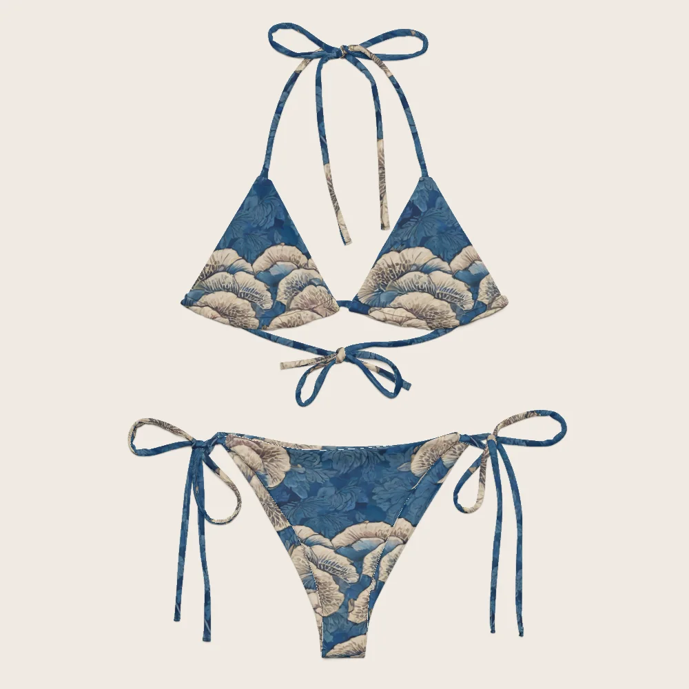 String Bikini on model