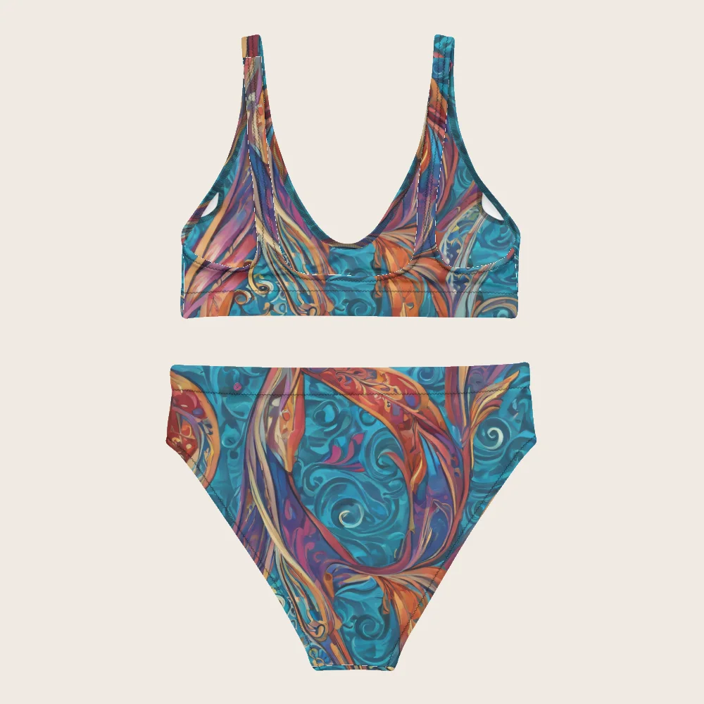 High-Waisted Bikini on model