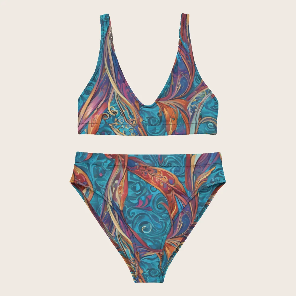 High-Waisted Bikini on model