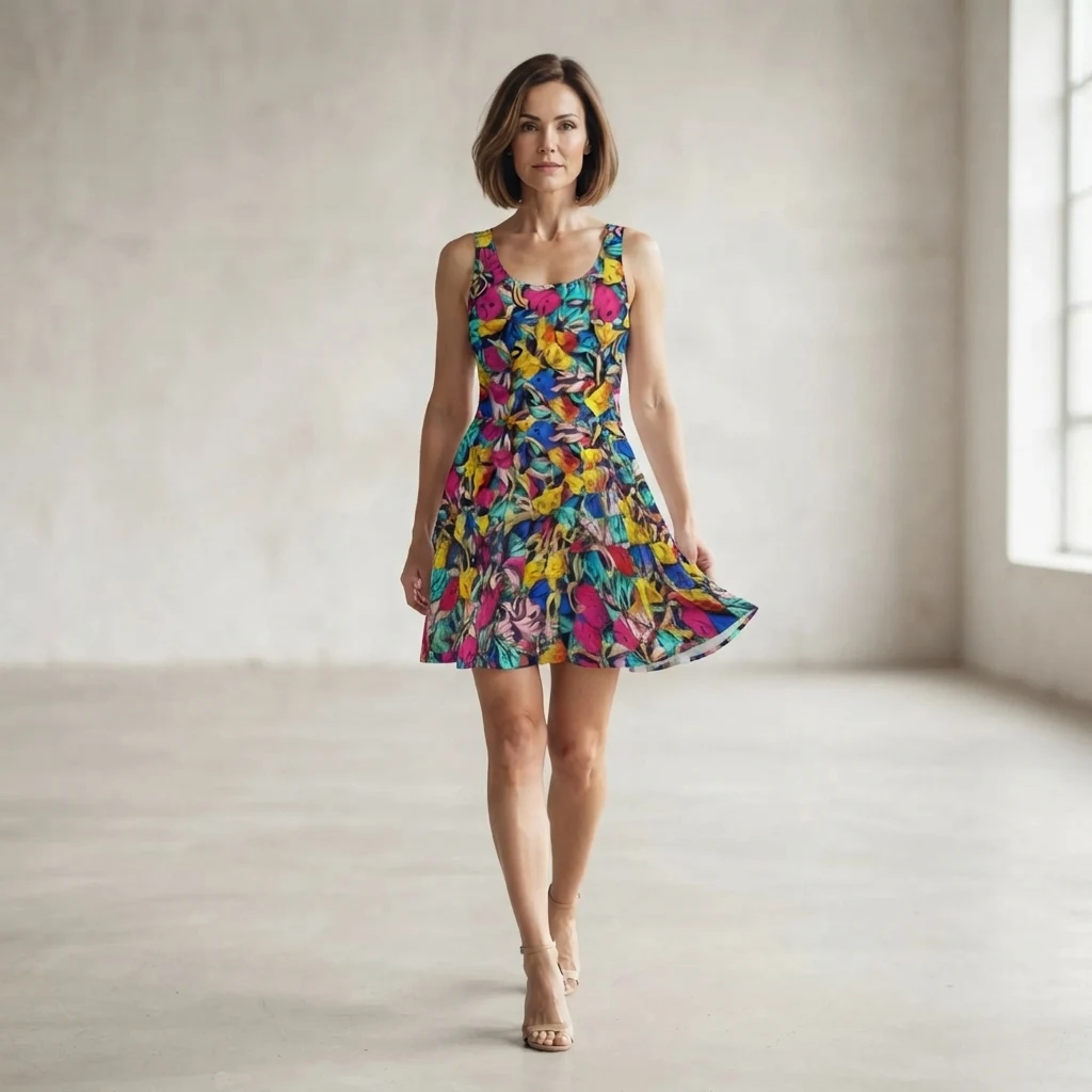 Skater Dress on model