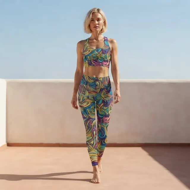 Longline Sports Bra, one-of-one design 30CB7AE2