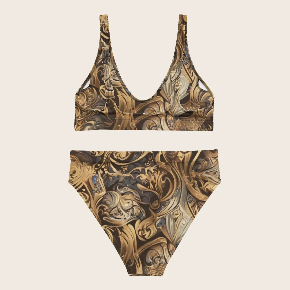 High-Waisted Bikini on model