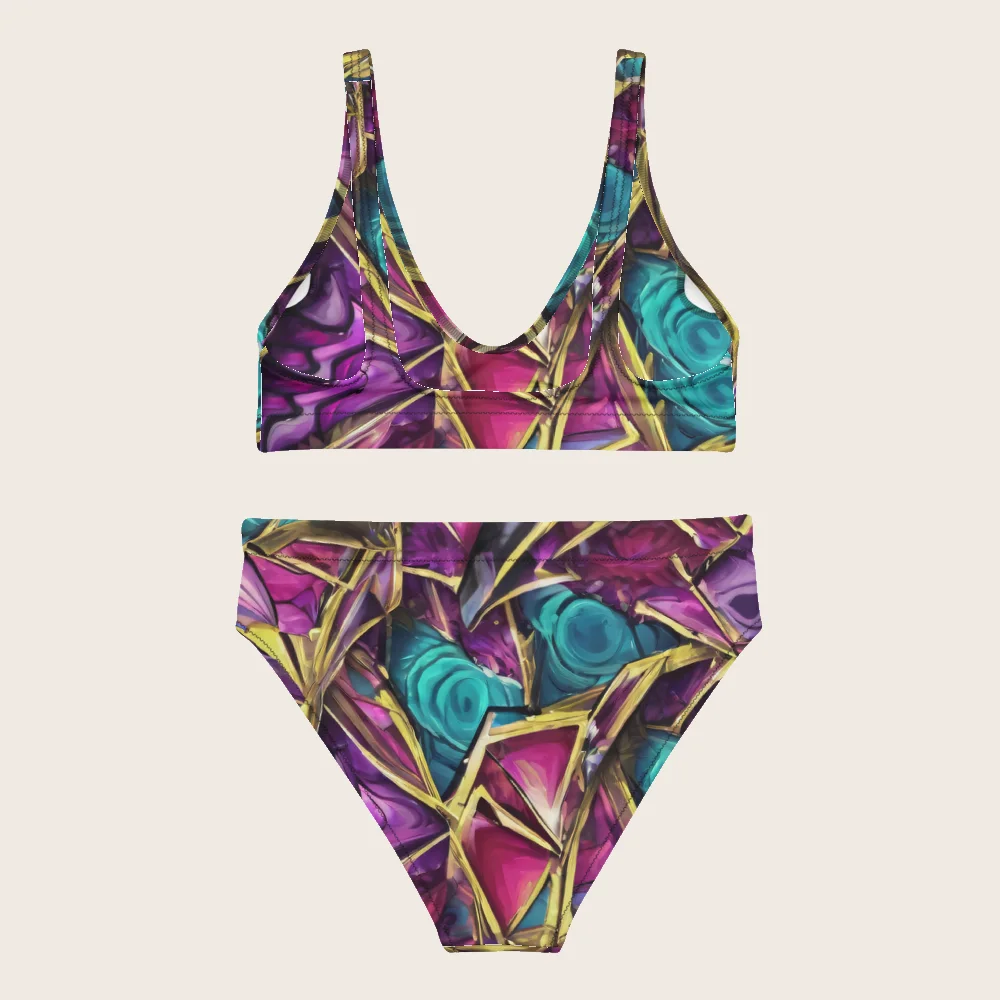 High-Waisted Bikini on model