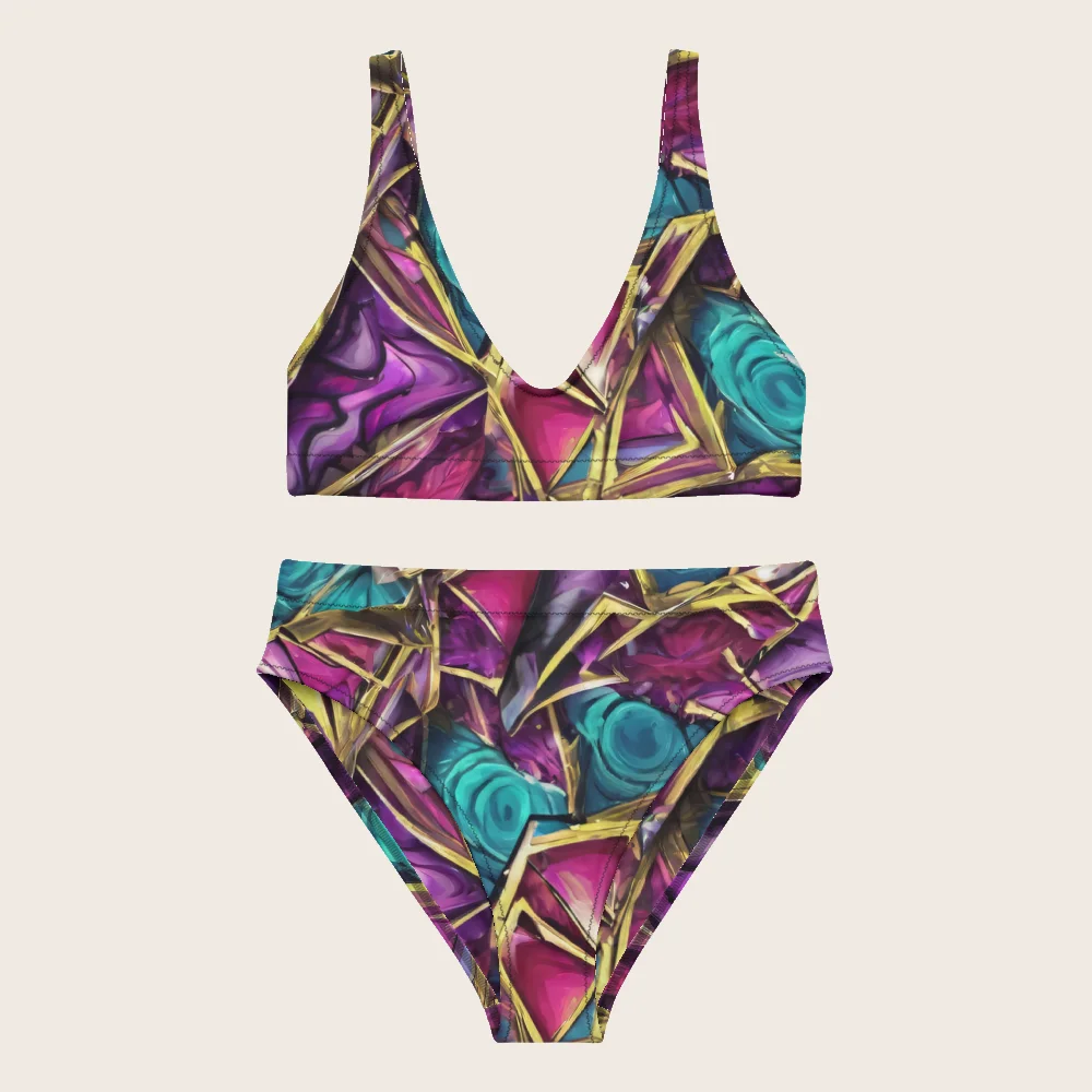 High-Waisted Bikini on model