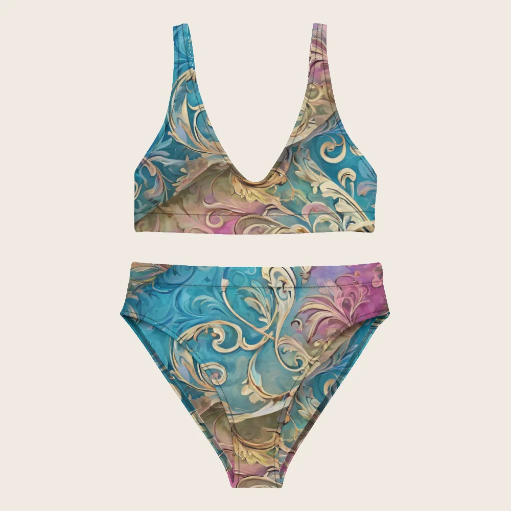 High-Waisted Bikini on model