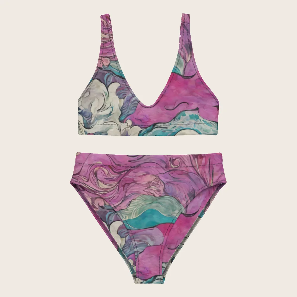 High-Waisted Bikini on model