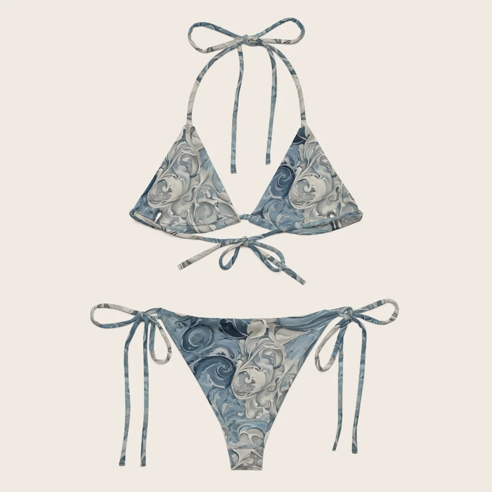 String Bikini on model