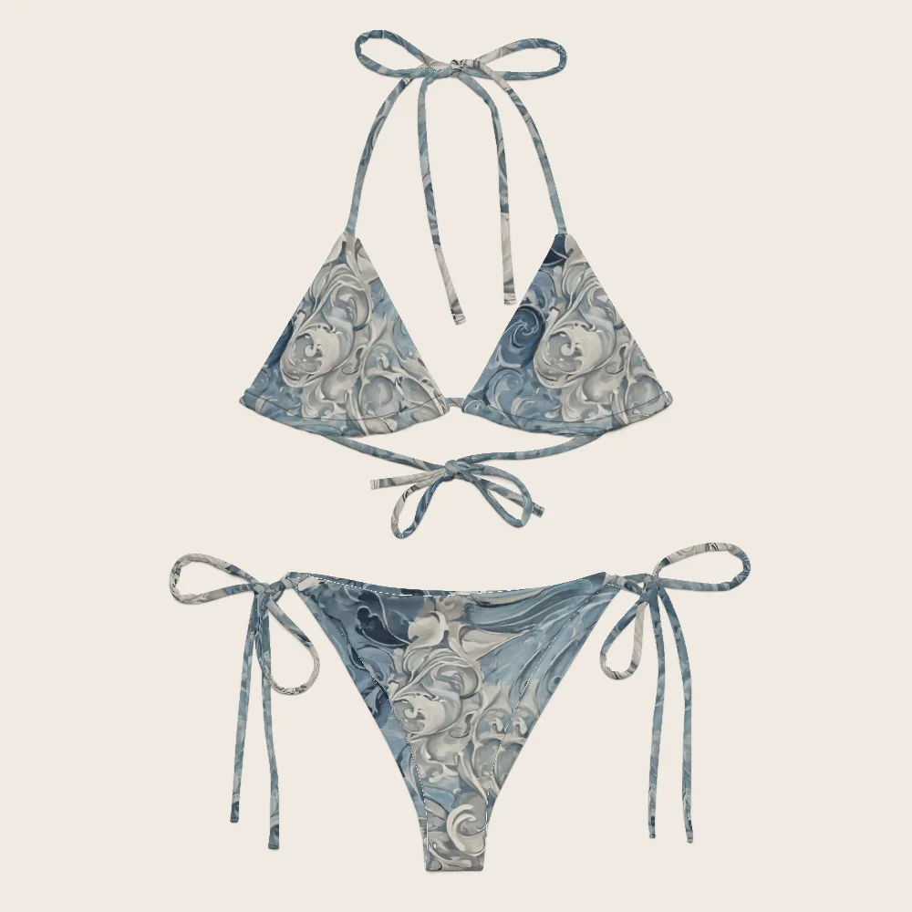 String Bikini on model