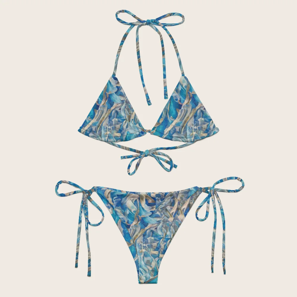 String Bikini on model