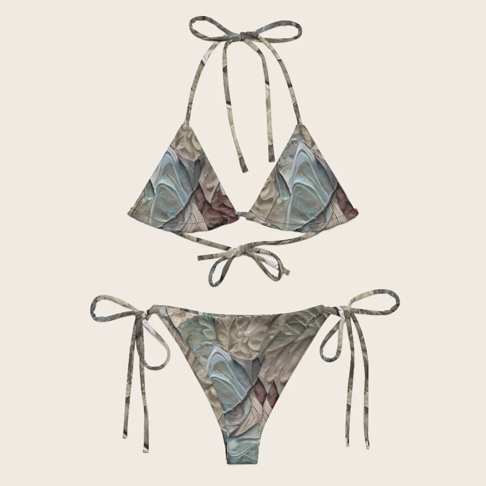 String Bikini on model