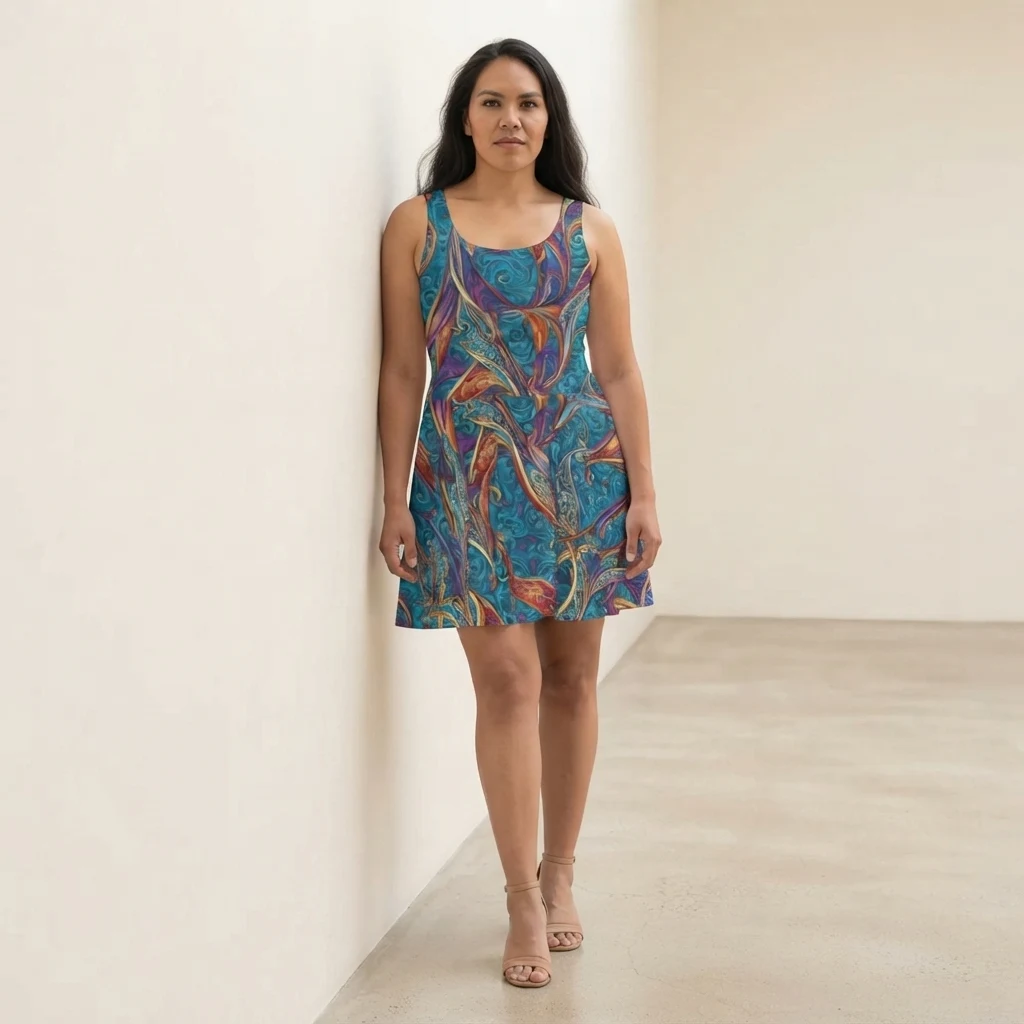 Skater Dress on model