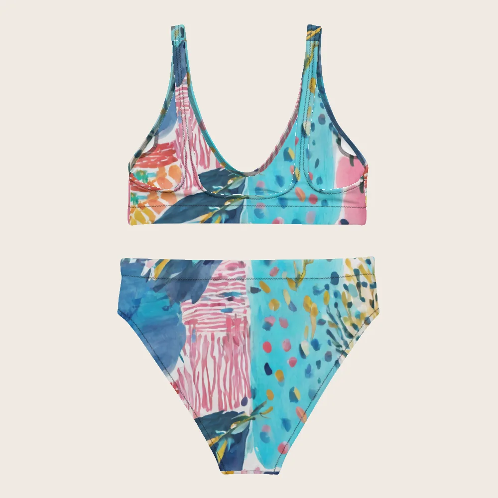 High-Waisted Bikini on model