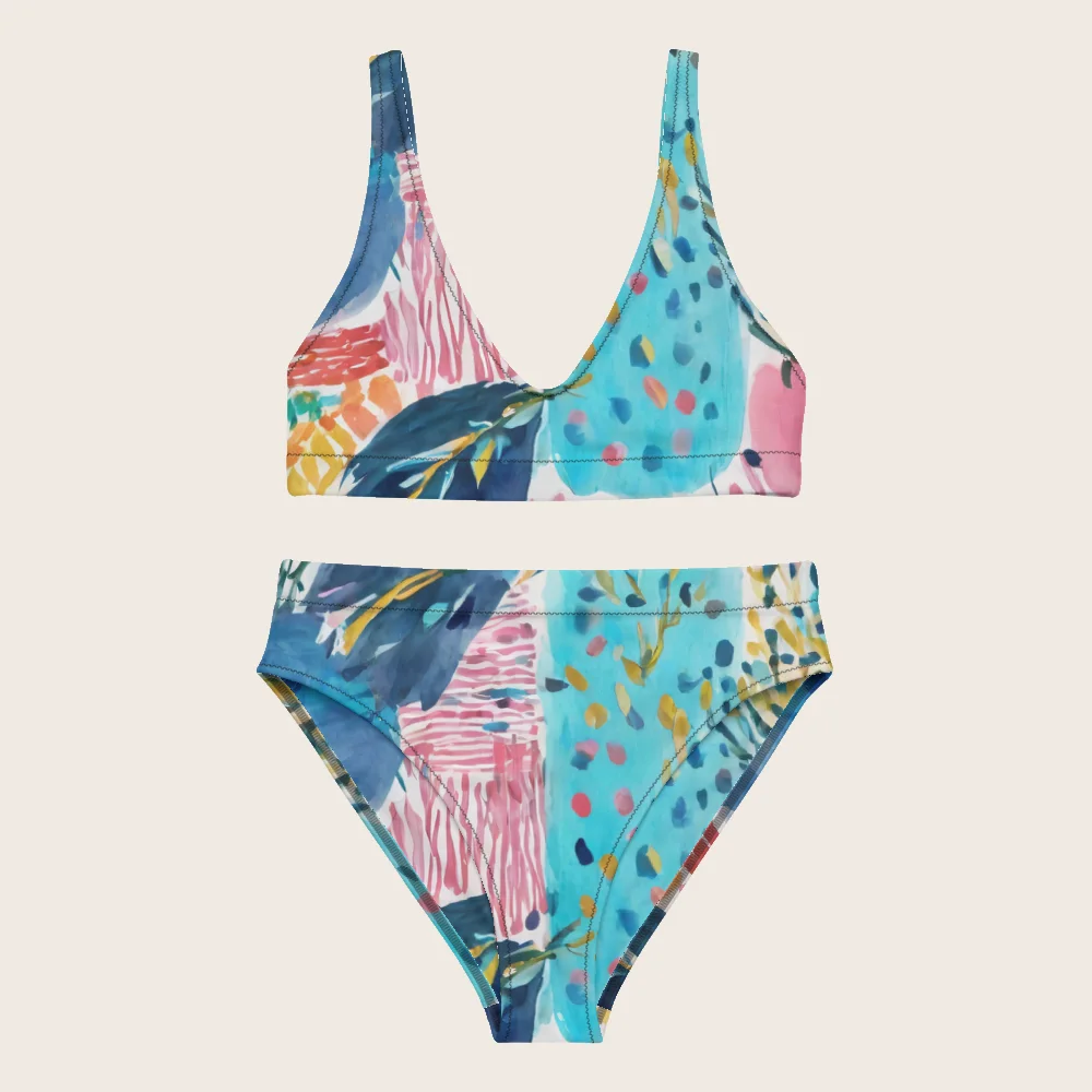 High-Waisted Bikini on model