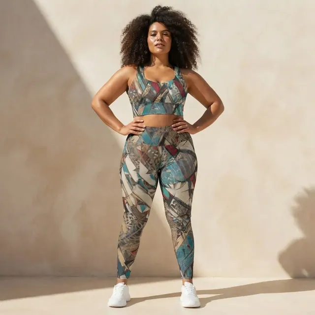 Longline Sports Bra, one-of-one design 95DEDAB5