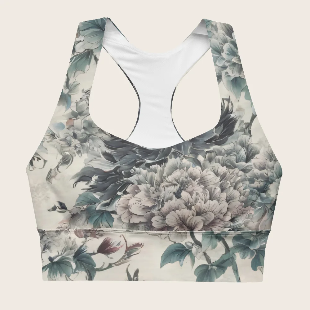 Longline Sports Bra on model