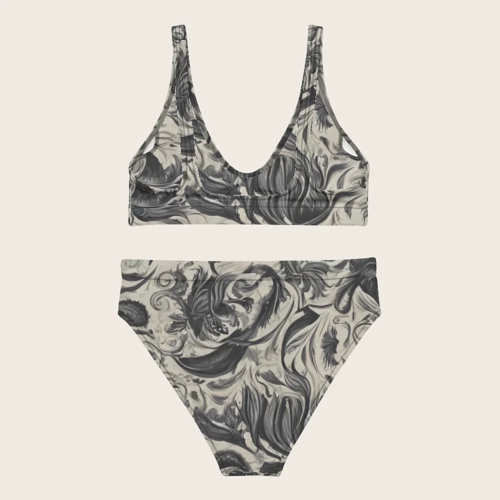 High-Waisted Bikini on model