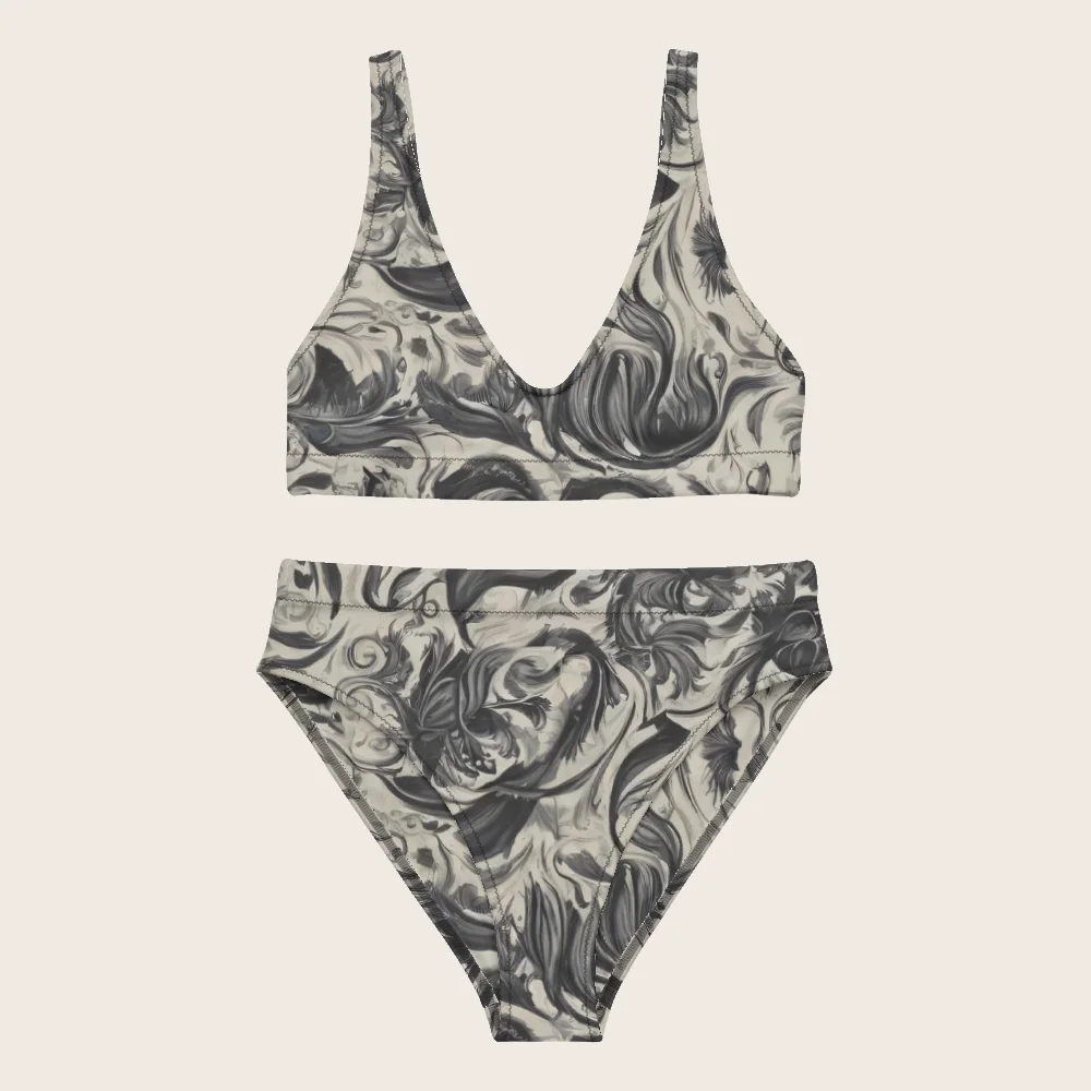 High-Waisted Bikini on model