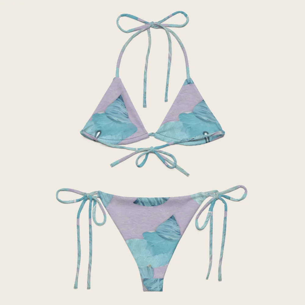 String Bikini on model