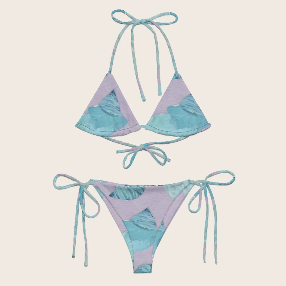 String Bikini on model