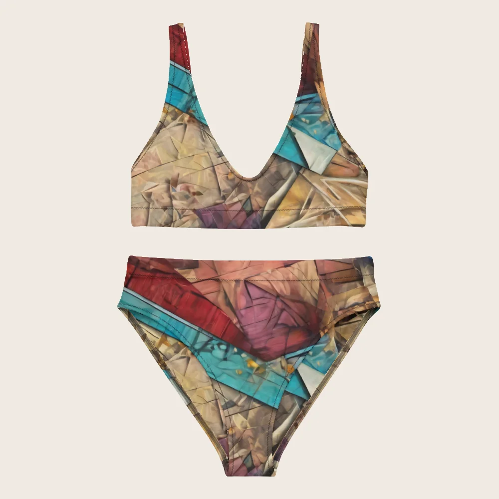 High-Waisted Bikini on model
