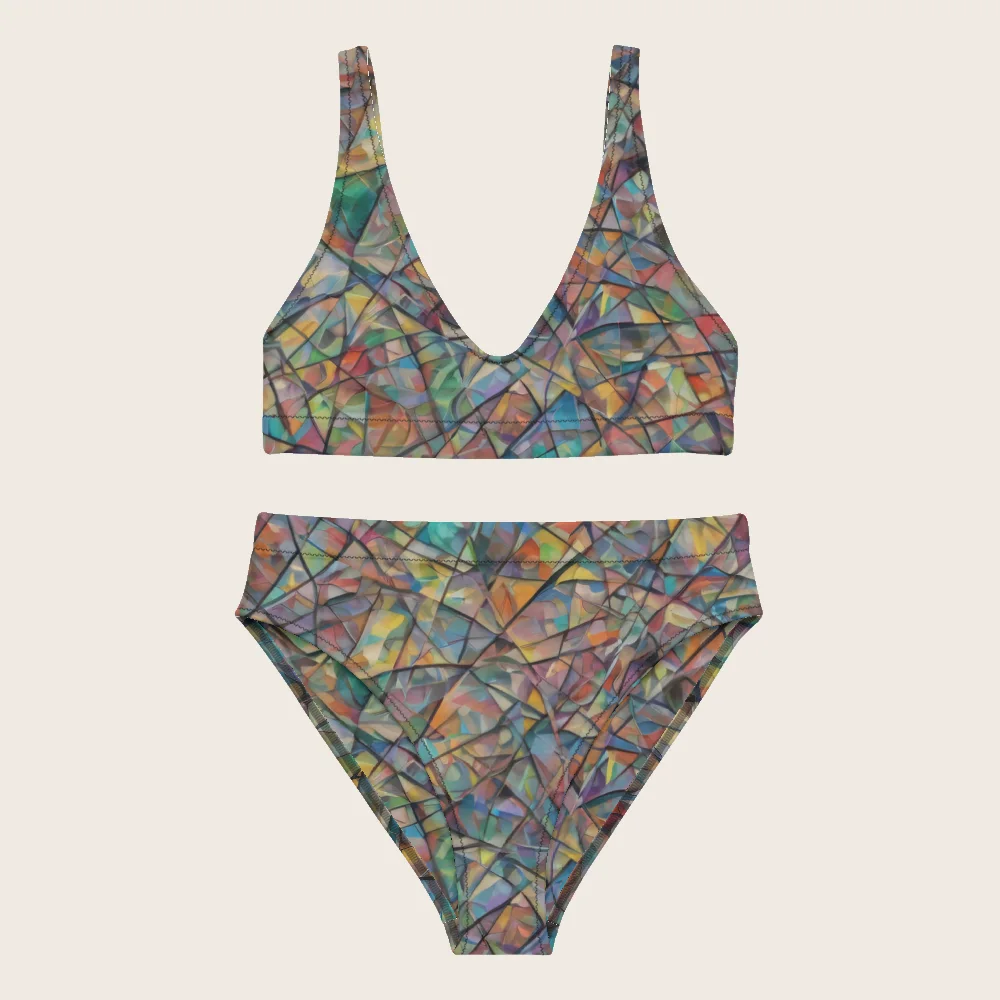 High-Waisted Bikini on model