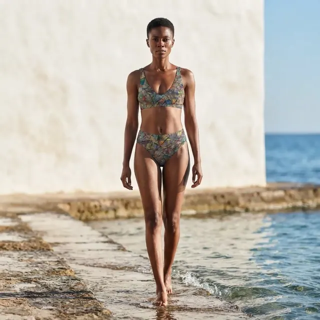 High-Waisted Bikini, one-of-one design 03DF145A