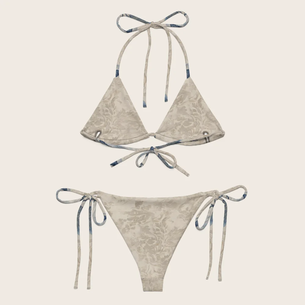 String Bikini on model