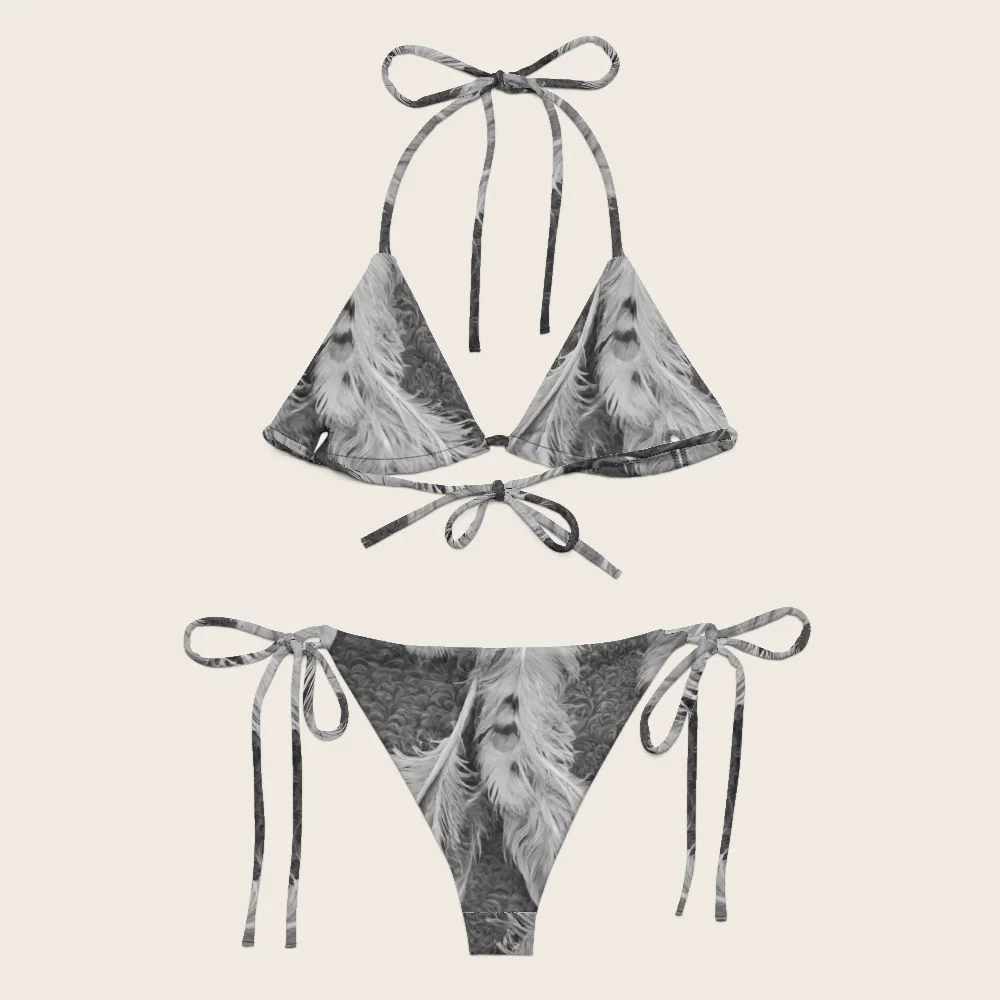 String Bikini on model