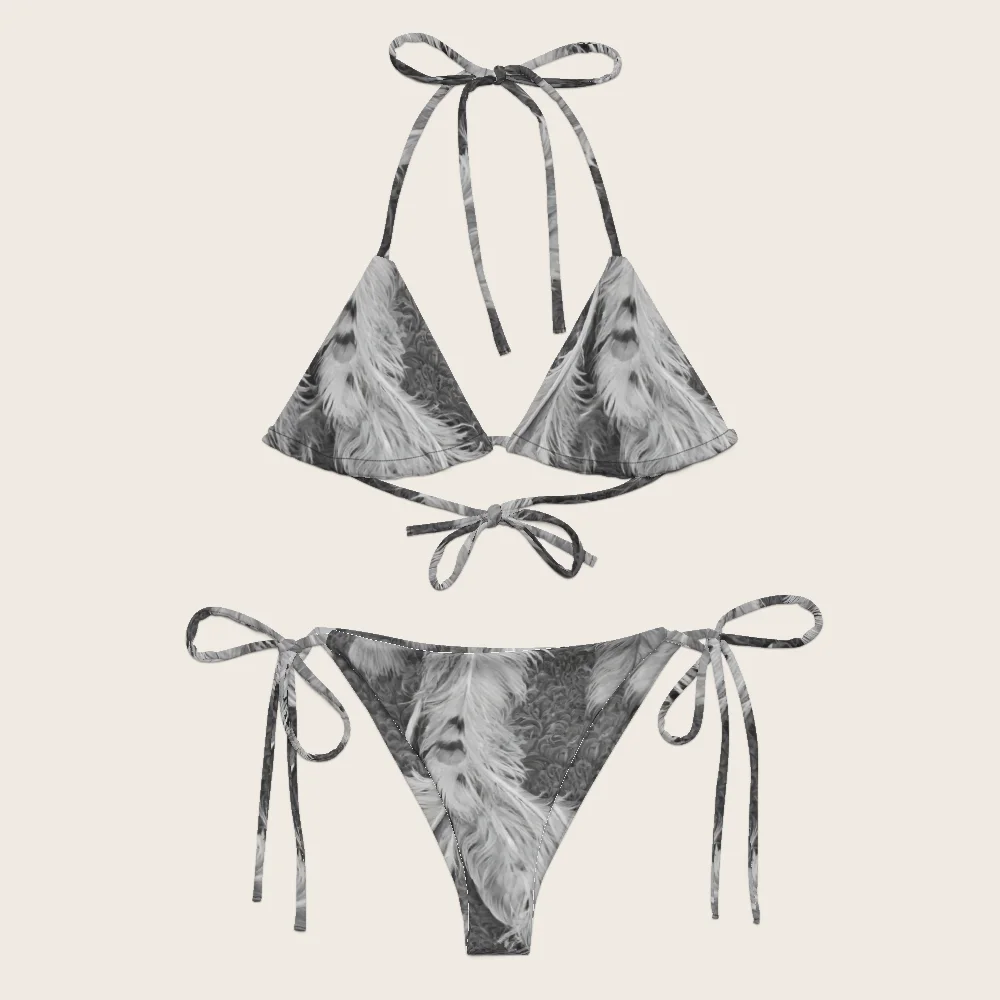 String Bikini on model