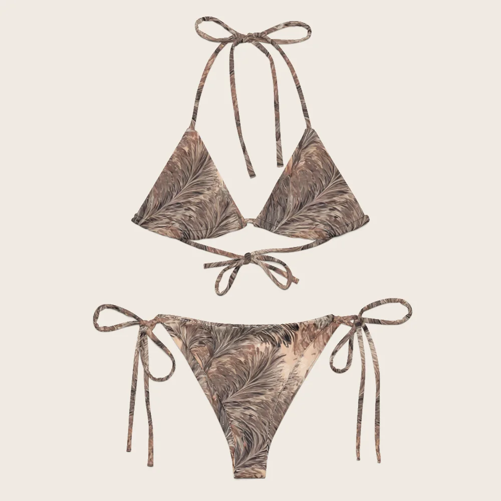 String Bikini on model