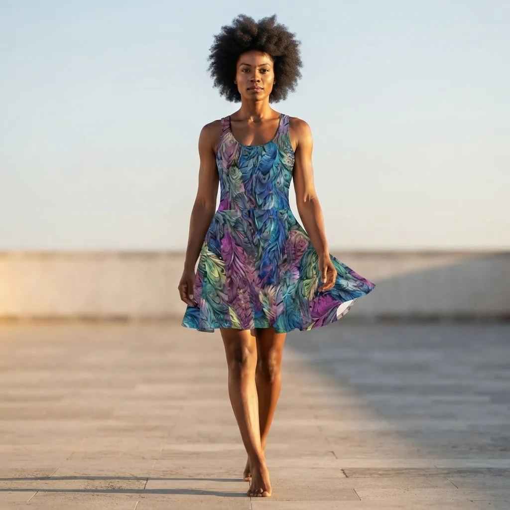 Skater Dress on model