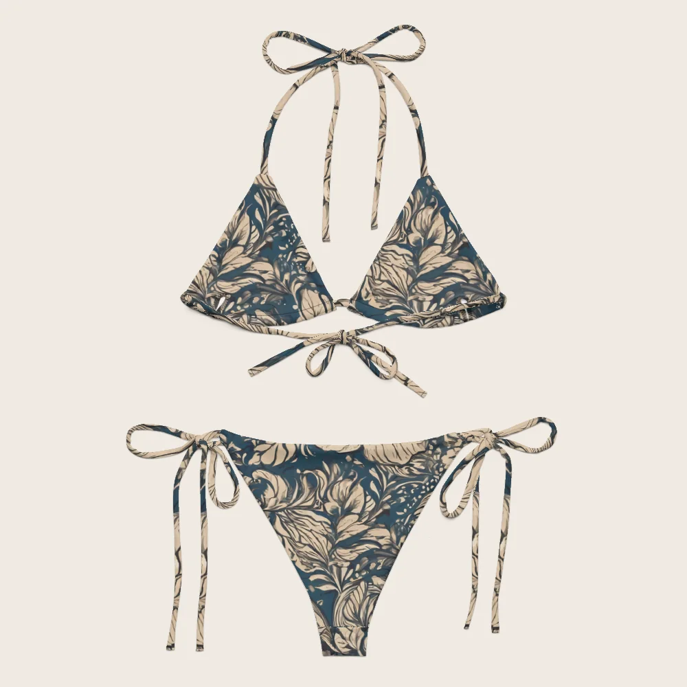 String Bikini on model