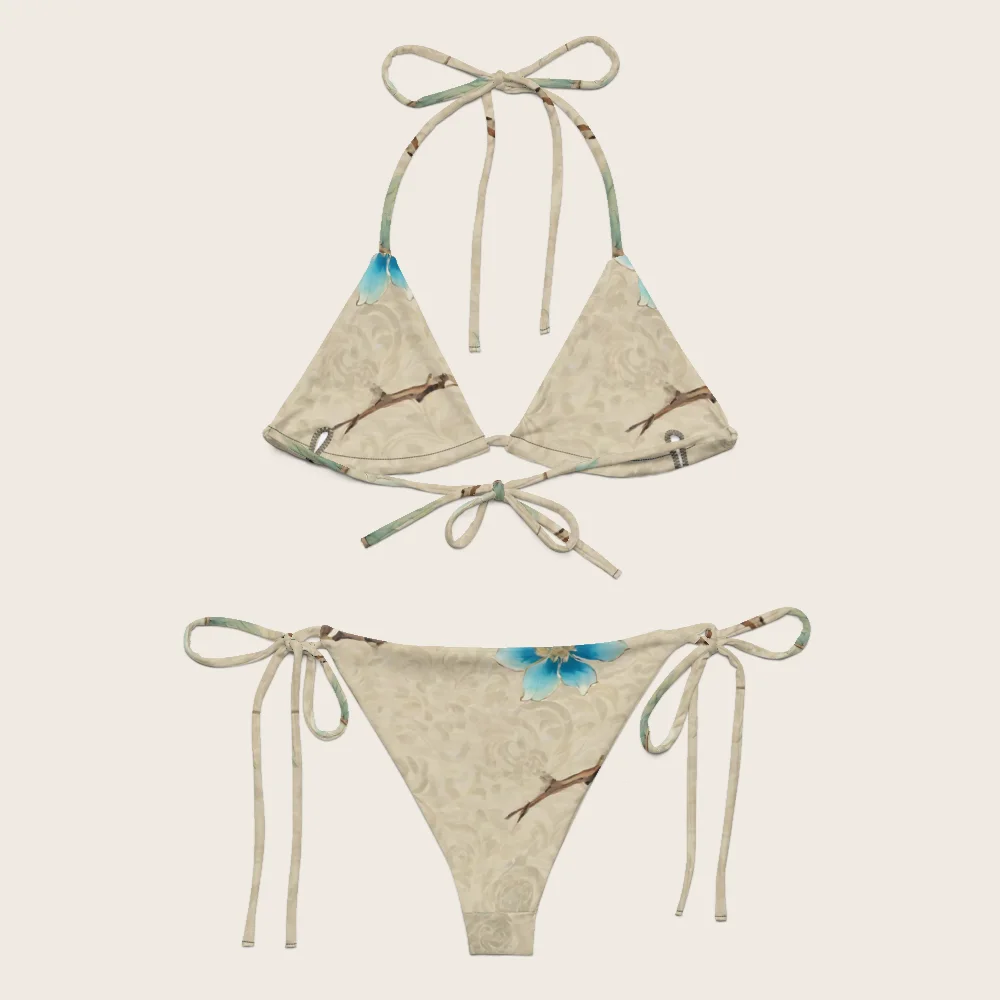 String Bikini on model