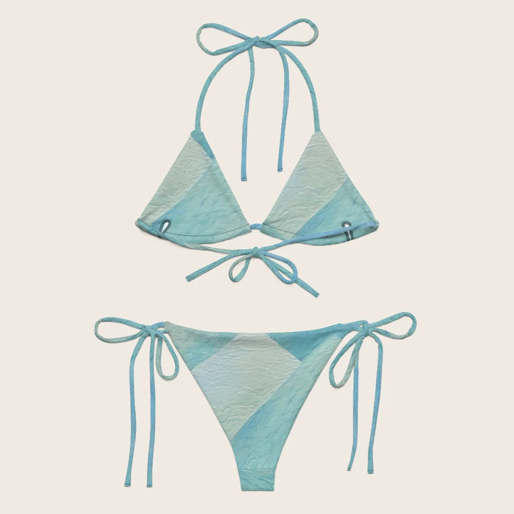 String Bikini on model
