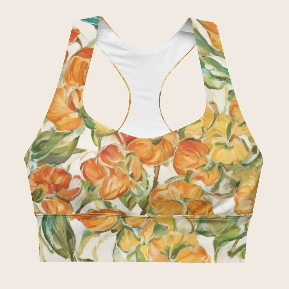 Longline Sports Bra on model