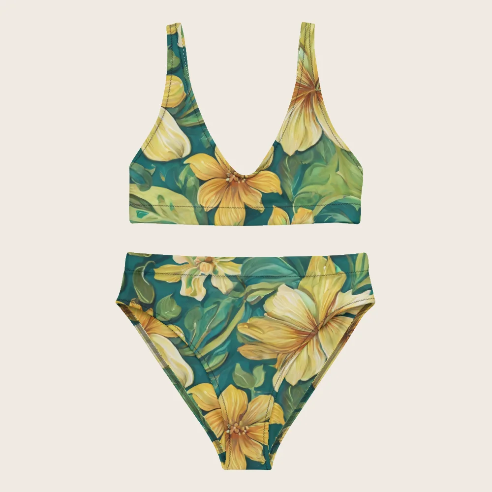 High-Waisted Bikini on model