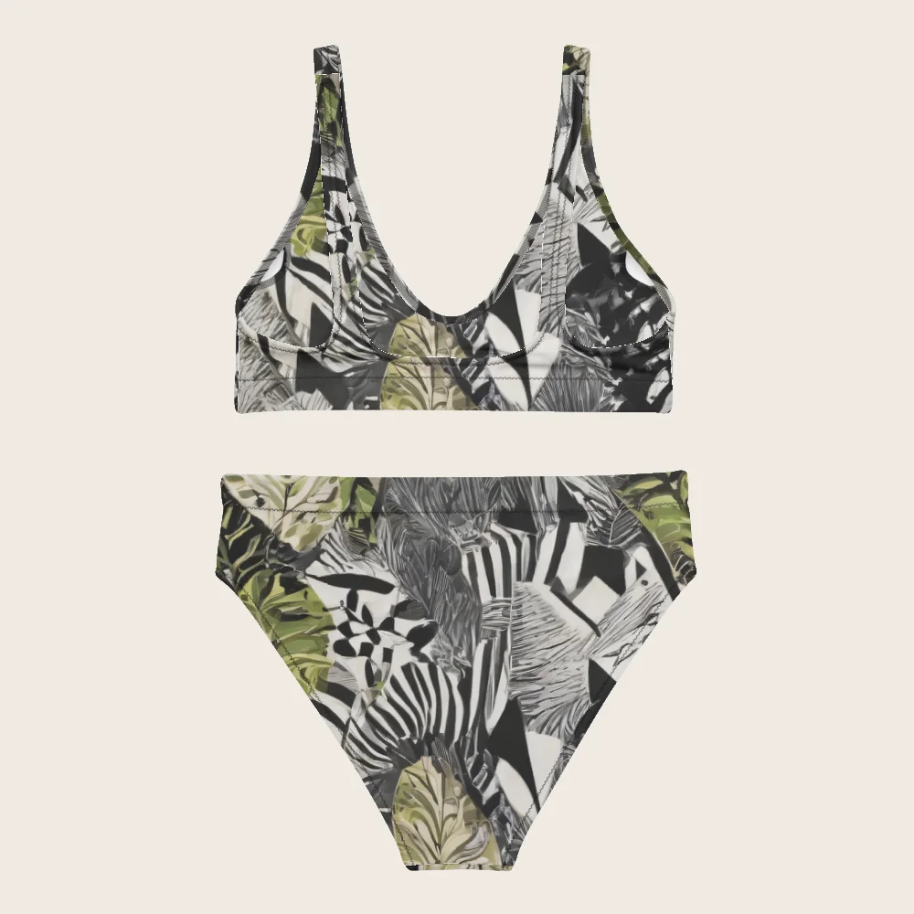 High-Waisted Bikini on model