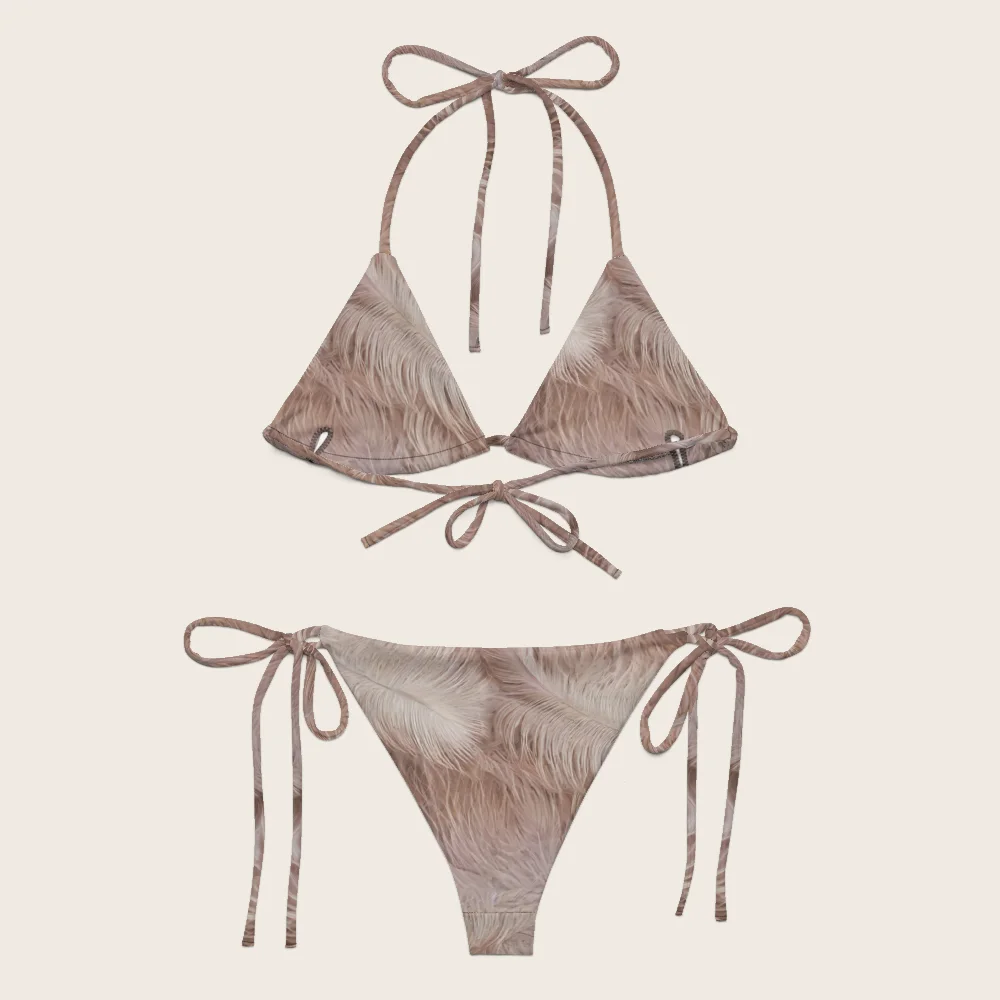 String Bikini on model