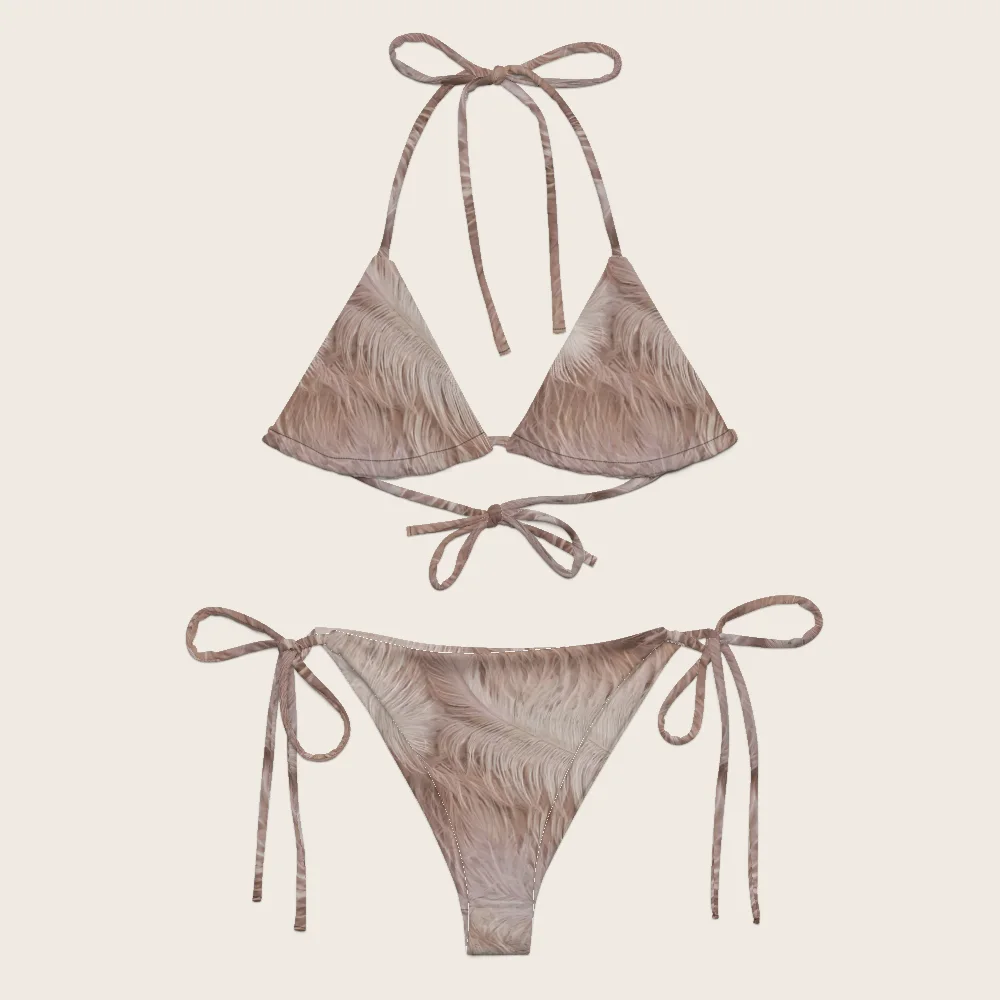 String Bikini on model